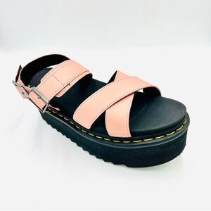 Dr. Martens Voss II Quad Leather Platform Sandals pink Women’s Size 10